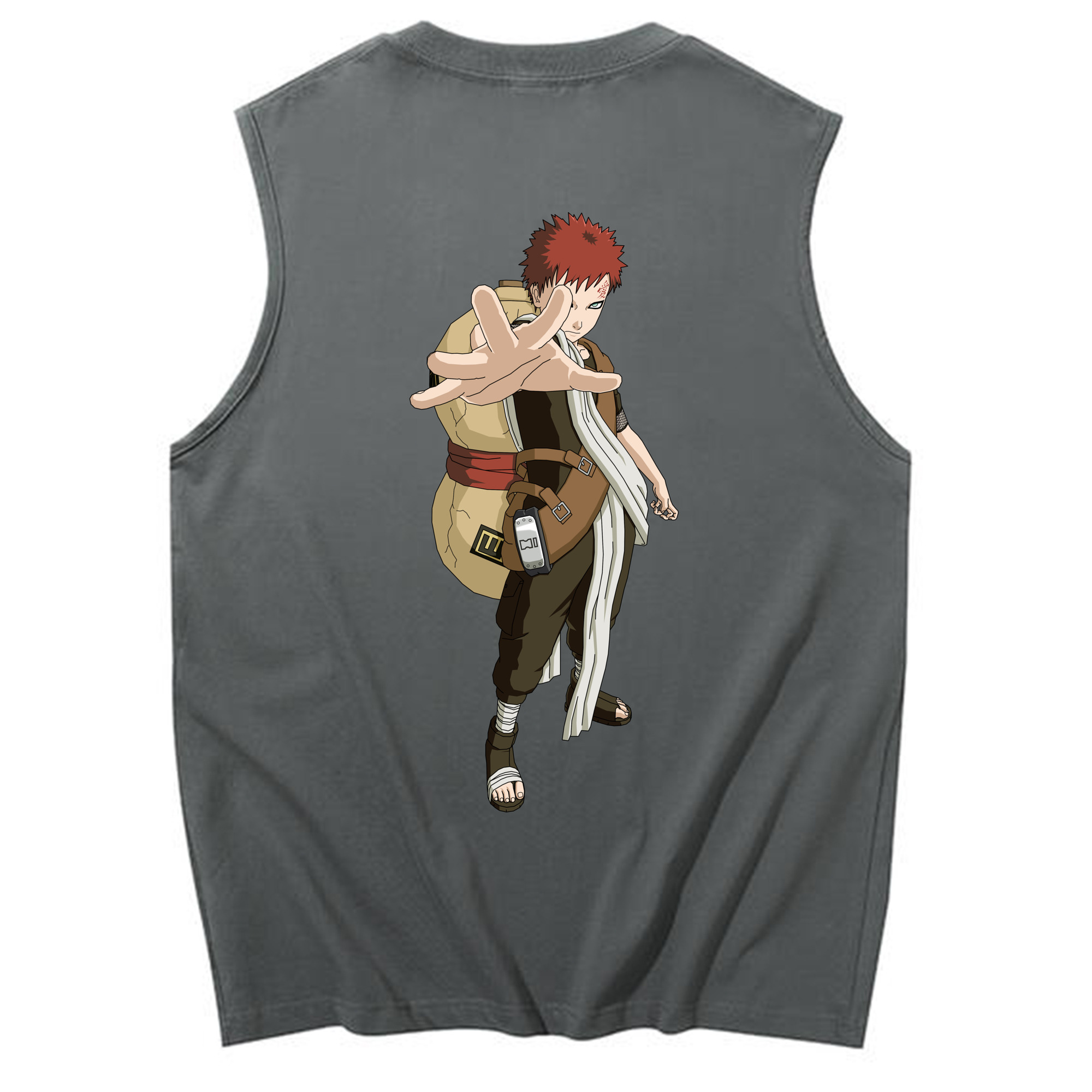 （画像用） NARUTO -ナルト- ガアラ Gaara コットン100％タンクトップ（背面プリント）